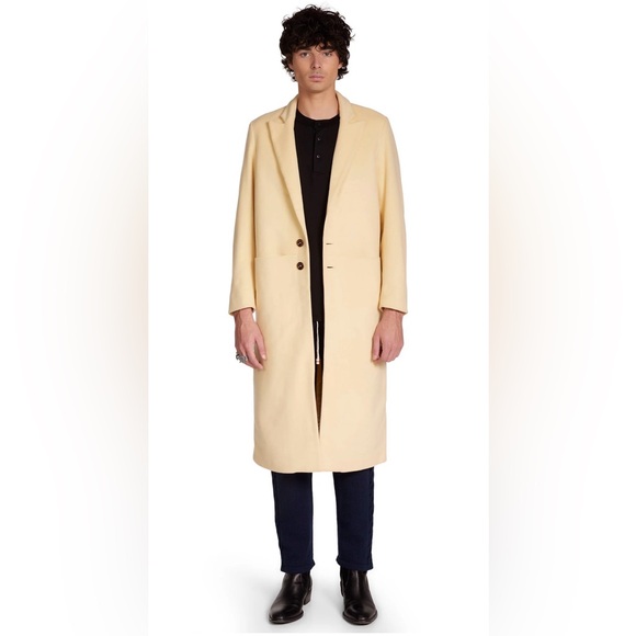 Les Tien Other - LES TIEN Black Label Cashmere Car Unisex Coat in Canary